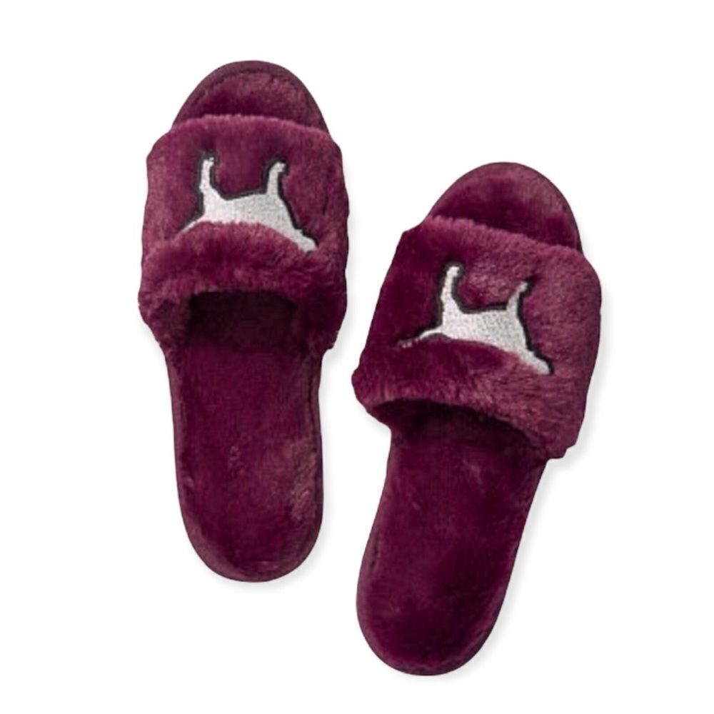 🆕Victoria's Secret PINK Open Toe Logo Slippers